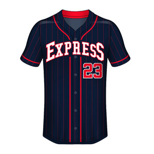 Maillot de baseball à manches courtes unisexe à impression complète OEM 100% chemises en polyester uniforme de sport à séchage rapide avec respirant grande taille - Product Image 1