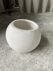 <span class=keywords><strong>Pot</strong></span> de jardinière en argile de magnésium Navire de sol sphérique innovant pour plantes de décoration de maison de luxe Grande pièce maîtresse d'affichage botanique - Product Image 4