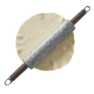 Rouleau à pâtisserie en bois et en marbre fini naturel parfait pour la pâtisserie et la cuisine - Product Image 1