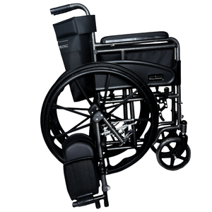 WS-2203 ELR sedia a rotelle manuale con sollevamento gambe ruote solide braccioli fissi - Product Image 2