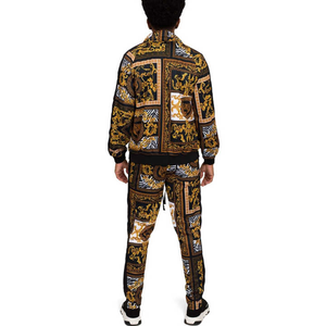 Luxe Hiver Sublimé Strass Survêtement Polaire Fermeture Éclair 2 Pièces Ensemble Plus La Taille Jogging Ensemble 100% Coton Taille Élastique - Product Image 2