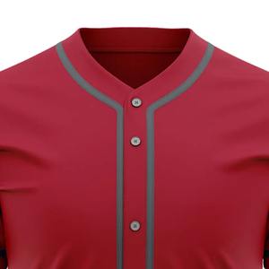Vêtements de sport personnalisés OEM à rayures, maillot de baseball et de softball avec chemises à boutons, polyester respirant, séchage rapide pour adultes - Product Image 2