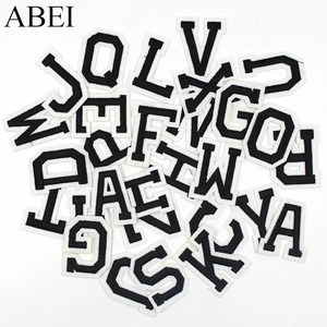 Offre Spéciale sac décor autocollant fort auto-adhésif bâton sur Chenille lettre Patch broderie lettre Alphabet A-Z Patch - Product Image 5