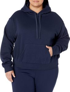 Sudaderas con capucha con hombros caídos para mujer, Top corto de gran tamaño, sudaderas con capucha de manga larga para gimnasio con logotipo personalizado, sudaderas con capucha de invierno de GGsports - Product Image 4