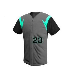 Conjuntos de uniformes de softbol de moda con bordado de béisbol personalizado, servicios OEM, nuevo poliéster 100%, transpirable, secado rápido, humedad - Product Image 5