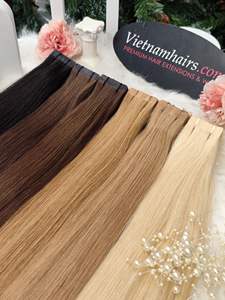 100% véritables extensions de bande de kératine meilleure qualité pleine cuticule vague Curl Styles Super Double dessiné qualité d'exportation fait vietnamien - Product Image 2