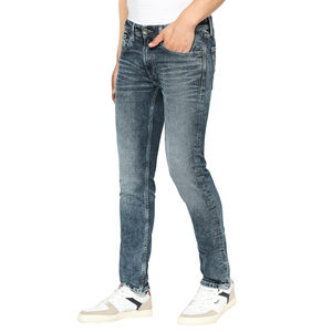 Pantalones vaqueros nuevos de cintura alta para hombre, pantalones vaqueros lavados personalizados, pantalones vaqueros ajustados elásticos para hombre de Bangladesh - Product Image 6