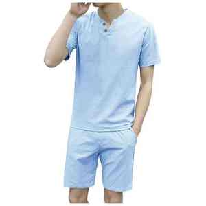 Dernier lot de survêtements de haute qualité pour hommes 2025 vente en gros de t-shirts et shorts d'été à séchage rapide pour hommes ensemble deux pièces pour hommes - Product Image 2