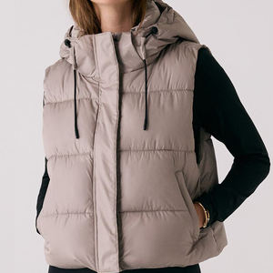 Chaleco Acolchado Grueso sin Mangas con Logotipo Personalizado para Hombre, Chaqueta de Invierno Informal Tejida de Alta Calidad al por Mayor - Product Image 1