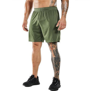 Pantalones cortos deportivos de secado rápido transpirables sublimados a la moda personalizados profesionales de fábrica, diseño de logotipo, pantalones cortos de malla doble para hombre, envío DDP - Product Image 6