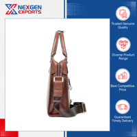 Maletín Ejecutivo Resistente de Primera Calidad, Marca Nexgen Exports, Impermeable, de Cuero PU con Forro de Poliéster y Cierre de Cremallera