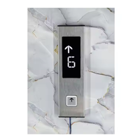 Panneau de bouton d'appel d'ascenseur en acier inoxydable avec affichage numérique, design graphique, multi-usages, design traditionnel, pour usage hospitalier SHIKARA