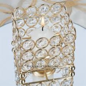 Set of 2 <b>Silver</b> and Gold Table Decorative Centerpiece Votive <b>Candle</b> <b>Holder</b> Wedding Parties Luxury Large Size Metal Votive <b>Holder</b> - Product Image 4