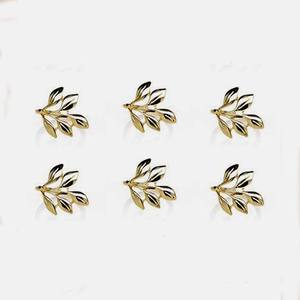 Lumière européenne luxe plaqué or rond de serviette cuisine mariage restaurant gaufré feuille design vaisselle rond de serviette - Product Image 2