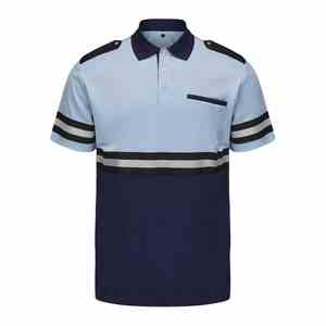 Polo reflectante de ajuste cómodo de secado rápido, uniforme de trabajo reflectante de seguridad de poliéster y algodón transpirable - Product Image 1