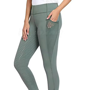 Pantalones de mujer con cintura alta y diseño duradero para montar a caballo - Product Image 4