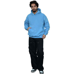 Nouveauté 2025 – Sweat à capuche homme automne, confortable, doux, haute qualité, coupe oversize, imprimé par transfert thermique, uni, avec poche, 100 % coton - Product Image 2