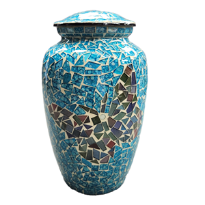 Urna de cremación de mariposa con decoración de mosaico, diseño único, ataúd de Metal sólido, urnas para cenizas humanas para adultos para servicios funerarios - Product Image 5