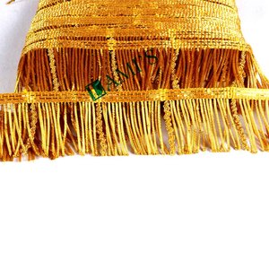 OEM Wholesale French Fringe Top Quality Custom Wire <b>Tassel</b> Fringe High Quality Metallic Bullion Fringe Textile <b>Trim</b> - Product Image 3