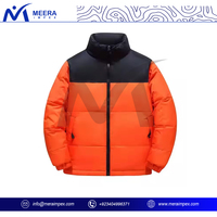 2025 neueste neue North Herren warmes Gesicht Custom Logo Schwarz/Orange Winter Puff Oberbekleidung Outdoor Herren Bubble Puffer Jacke