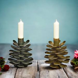 Portavelas de Latón chapado en oro con forma y diseño únicos de tamaño pequeño para decoración navideña Pedido mínimo 100 piezas - Product Image 6