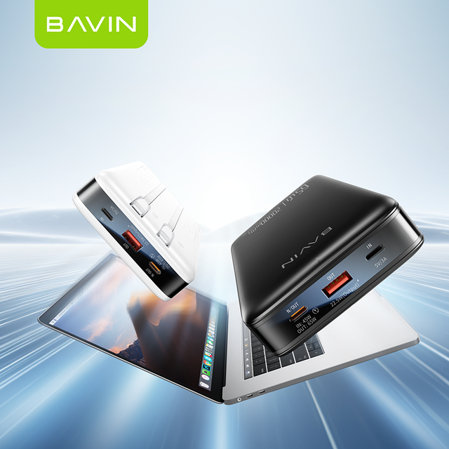 BAVIN Wholesale PC1112S 20000mah 65W Super Charging 2A 3A 4.5A Power Bank Wirh Led Light
