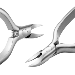 Pince à cuticules en acier inoxydable argenté de haute qualité en gros pour salon spa Logo personnalisé ongles épais des doigts ouverture large de la mâchoire - Product Image 4