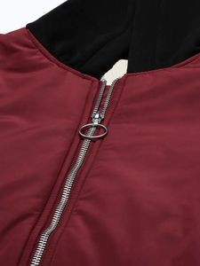 Veste bomber pour femme en gros, simple, fine, avec fermeture éclair, veste tendance pour femme, haut à manches longues, à capuche, baseball, couleur unie, décontractée - Product Image 5