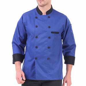 Conjunto de Pantalón y Chaqueta de Chef Ejecutivo Personalizado de Alta Calidad, 100% Algodón, Botones Negros, Color y Logotipo Personalizables, Uniformes para Restaurantes - Product Image 3