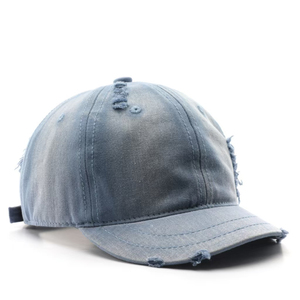 Gorra de béisbol de 6 paneles de algodón desgastado lavado con ácido de alta calidad logotipo personalizado bordado estilo callejero Vintage al por mayor - Product Image 2