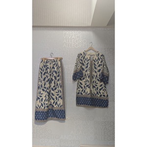 Ensemble coordonné numérique FUSION SL00247, style bohème, manches trois-quarts pour le printemps/été, prix : 1749 ! - Product Image 1