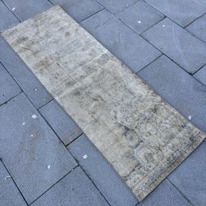 Tapis vintage 1,7 x 4,9 pieds, petit tapis turc, tapis camouflage gris bleu - Product Image 4