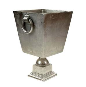 Wholesale Rustic Finished <b>Square</b> Shape Garden <b>Pot</b> Decorative Planter with Handle and Base for Home Decor - Product Image 1