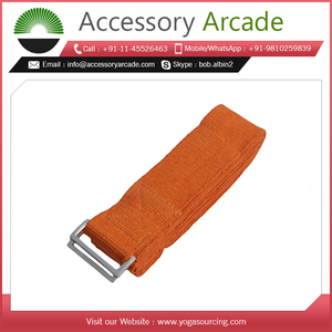 Sangle d'exercice de yoga et de fitness en coton pur avec anneau en D réglable et logo personnalisé - Product Image 2