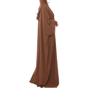 Vêtements islamiques personnalisés de haute qualité pour femmes Motif solide modeste Robe musulmane de grande taille Abayas de haute qualité pour dames - Product Image 6