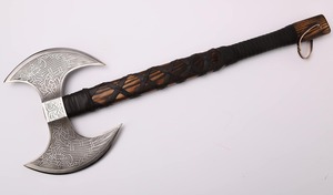 ขวานเหล็กดามัสกัสสองหัวแบบสองหัวสำหรับงานหัตถกรรมเหล็กสไตล์อุตสาหกรรม - Product Image 5