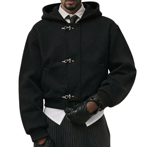Unisex Winter Casual Outdoor Windproof <b>Hoodie</b> Breathable Quick Dry Toggle Closures Front <b>Zip</b> <b>Pockets</b> Ribbed OEM Service Custom - Product Image 1