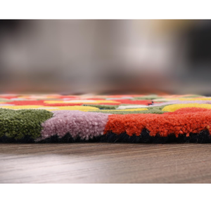 Alfombra con mechones de lana con patrón Floral moderno, bonita alfombra circular con tamaño personalizado, suelo para el hogar, alfombras de área india, conjuntos de cualquier logotipo de diseño - Product Image 3