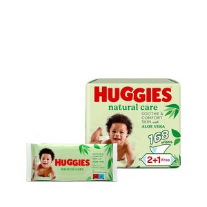 Lingettes pour bébé Soins naturels à l'aloe vera Lingettes Huggies 56 pièces Enfants - Product Image 1