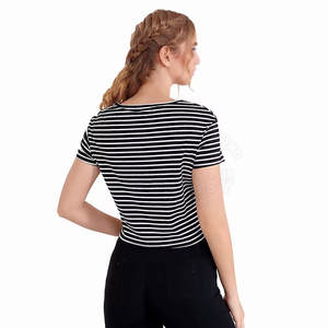 Prix compétitif, haut court pour femme, t-shirt, article à fort volume de vente, manches courtes, décontracté, mode de rue - Product Image 6