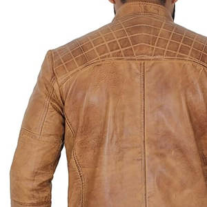 Meilleures ventes Veste en cuir véritable durable pour adultes Services OEM Vêtements décontractés à bas prix Vestes en cuir pour hommes - Product Image 6