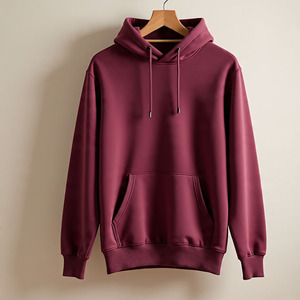 You + Me Couple <b>Hoodie</b> Unisex Maroon Cotton French Terry Printed Design Casual Autumn Wear Front Logo Pocket Style - Product Image 6