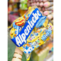 Sac de bonbons à la sucette au caramel Alpenlieb en gros 36pcs x 10g Saveurs de fruits Bonbons à la sucette durs Collations dures Bonbons prix bon marché