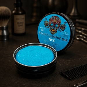 Shampoing Solide Citron pour Barbe OEM ODM Marque Privée Nettoyant Naturel pour Barbe en Boîte Aluminium Fabricant Cosmétique Vente en Gros Barbier - Product Image 1