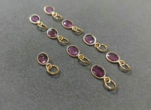 จี้พลอยทัวร์มาลีนสีชมพูธรรมชาติ18K เครื่องประดับอัญมณีทรงรีทำด้วยมือของขวัญที่สมบูรณ์แบบสำหรับผู้หญิง - Product Image 5