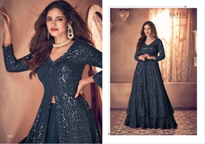 Vêtements de mariage et de fête pour femmes, Georgette de qualité à l'exportation indienne Salwar Kameez du fournisseur et de l'exportation indiens - Product Image 4