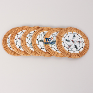 Sous-verres en rotin de décoration intérieure de la meilleure qualité Enduiseurs en rotin faits à la main Décoration de table Écologique Fabriqué au Vietnam - Product Image 2