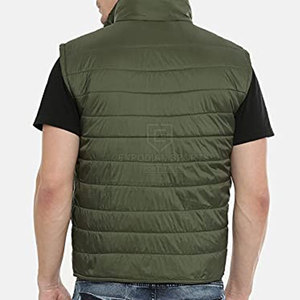 Veste d'hiver sans manches pour homme en meilleur matériau, veste à bulles décontractée de haute qualité avec logo frontal, respirante et écologique - Product Image 2
