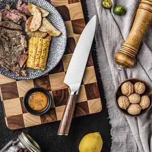 มีดเชฟสุดคมพิเศษมีดทำครัวทำจากสเตนเลสคาร์บอนสูงด้ามจับไม้ - Product Image 3