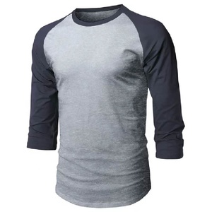 T-shirts en jersey imprimés personnalisés en gros Logo anti-rétrécissement écologique à manches longues 100% coton pour hommes - Product Image 4